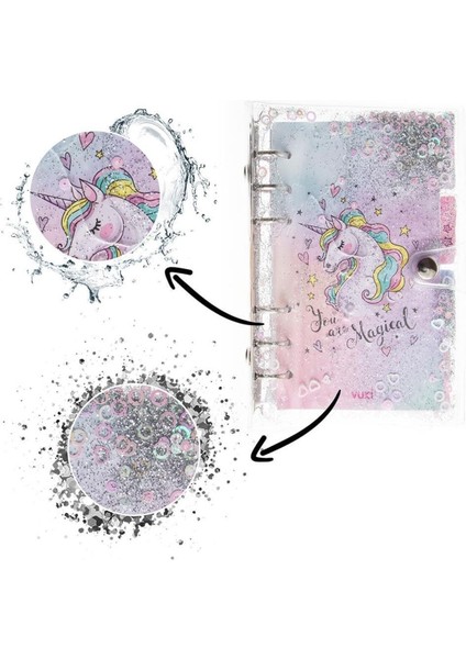 Mekanizmalı Simli ve Sulu Kapaklı Desenli Defter fiyatları