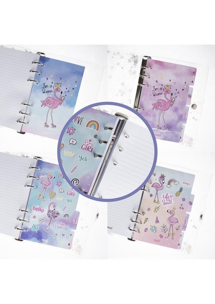 Mekanizmalı Simli ve Sulu Kapaklı Desenli Defter