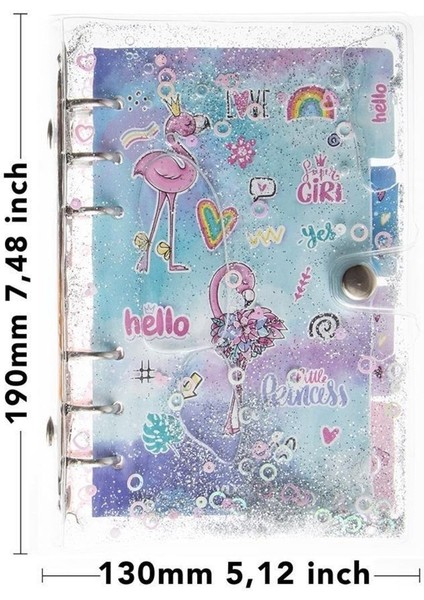 Mekanizmalı Simli ve Sulu Kapaklı Desenli Defter