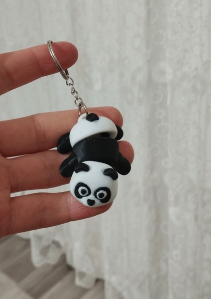 - Sevimli Panda - 3D Hareketli Anahtarlık - Sevimli Hayvan Modelleri
