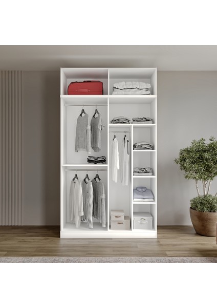 Ücretsiz Montaj Guneystore Mdf Oslo 4 Kapaklı Yüklüklü Gardırop