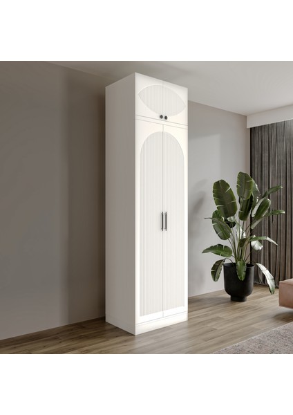 Ücretsiz Montaj Guneystore Mdf Oslo 2 Kapaklı Yüklüklü Gardırop