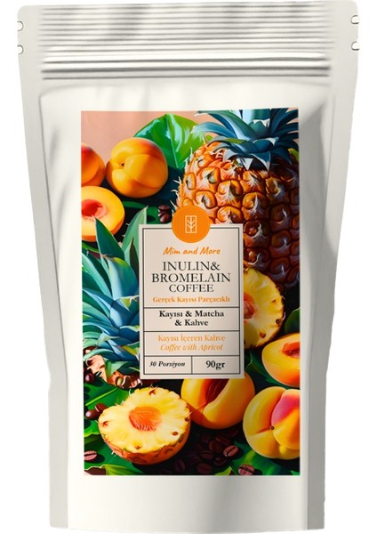 Inulin & Bromelain Coffee - Inulin, Bromelain, Matcha ve Kayısılı Form Kahve, 90 gr