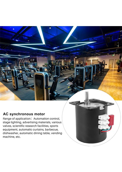 220V Ac 40W Düşük Hızlı Dişli Motor 70KTYZ Sabit Mıknatıslı Senkron Motor Ayarlanabilir Yön Yüksek Tork Düşük Gürültü Motor (Yurt Dışından)