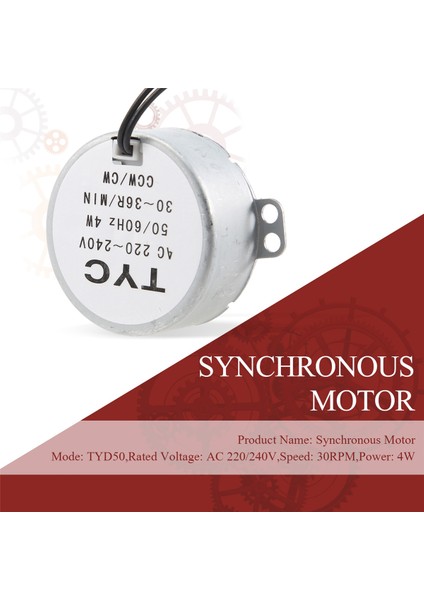 Ac 220/240V 30RPM 4W Ccw/cw Iki Yönlü Kontrollü Senkron Motor (Yurt Dışından) indirimleri