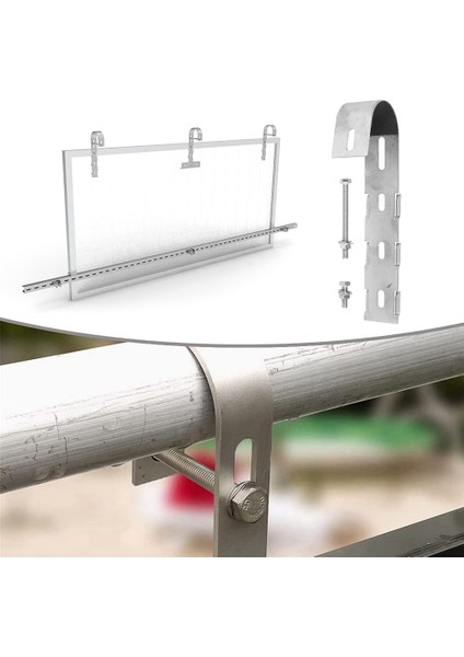 4 Paket Güneş Paneli Tutucu Güneş Kancası Balkon Korkuluğu Tutucu Için Güneş Enerjisi Montajı Balkon Güç Pv Braketleri (Yurt Dışından) fiyatları