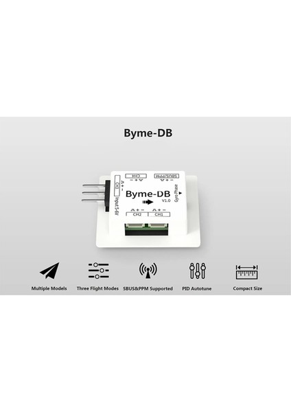Byme-Db Sabit Kanatlı Uçuş Kontrolü Dahili Jiroskop Delta Wing Mikro-Kağıt Uçak J10 SU27 F22 (Yurt Dışından)