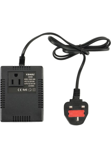 300W Gerilim Dönüştürücü 220V 110V Trafo Adım Aşağı Trafo Gerilim Dönüştürücü Seyahat Adaptörü Ingiltere Tak (Yurt Dışından)