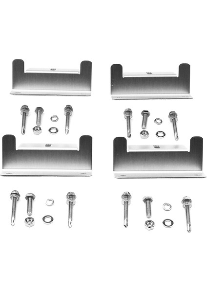 4 Adet Set Deniz Rv Ev Tekne Z-Şekilli Metal Montaj Braketleri Güneş Braketi Fotovoltaik Panel Braketi (Yurt Dışından)