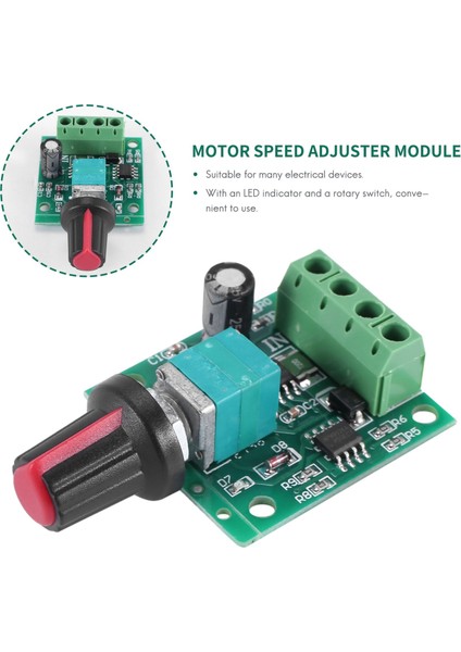 Alçak Gerilim Dc Pwm Motor Hız Kontrol Modülü 1.8V 3V-5V-6V 12V 2A (Yurt Dışından)