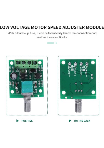 Alçak Gerilim Dc Pwm Motor Hız Kontrol Modülü 1.8V 3V-5V-6V 12V 2A (Yurt Dışından)