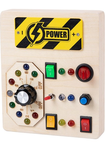 Bant Çocuk Montessori Meşgul Kurulu Dıy LED Işık Anahtarı Meşgul Kurulu Bebekler Öğrenme Bilişsel Eğitici Oyuncaklar (Yurt Dışından)