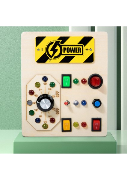 Bant Çocuk Montessori Meşgul Kurulu Dıy LED Işık Anahtarı Meşgul Kurulu Bebekler Öğrenme Bilişsel Eğitici Oyuncaklar (Yurt Dışından) fırsatları