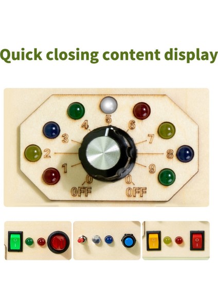 Bant Çocuk Montessori Meşgul Kurulu Dıy LED Işık Anahtarı Meşgul Kurulu Bebekler Öğrenme Bilişsel Eğitici Oyuncaklar (Yurt Dışından) indirimleri