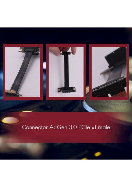 Pcıe X1 Yükseltme Kablosu Çift 90 Derece Sağ Açı Pcıe 3.0 X1 - X1 Uzatma Kablosu 8 Gbps Pcı Express 1x Yükseltme Kartı 10 cm (Yurt Dışından)