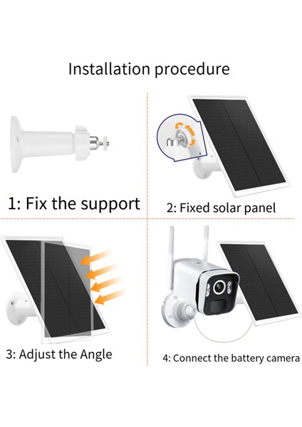 6W 5V Güneş Enerjili Başlık USB Açık Hava Su Geçirmez Düşük Güç Güvenlik Gözetim Şarj Kartı Fotovoltaik Panel, Beyaz-B (Yurt Dışından) fiyatları