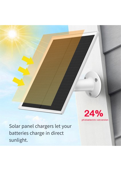 6W 5V Güneş Enerjili Başlık USB Açık Hava Su Geçirmez Düşük Güç Güvenlik Gözetim Şarj Kartı Fotovoltaik Panel, Beyaz-B (Yurt Dışından) modelleri