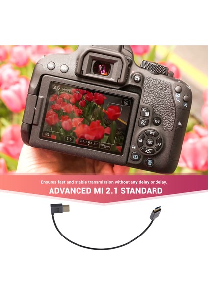 Dijital Kamera Mini HDMI Uyumlu Kablo 8k 60Hz Hat Kamera Için 8k Mini Od2.5mm Hd 2.1 Kablo 0.3ma (Yurt Dışından)