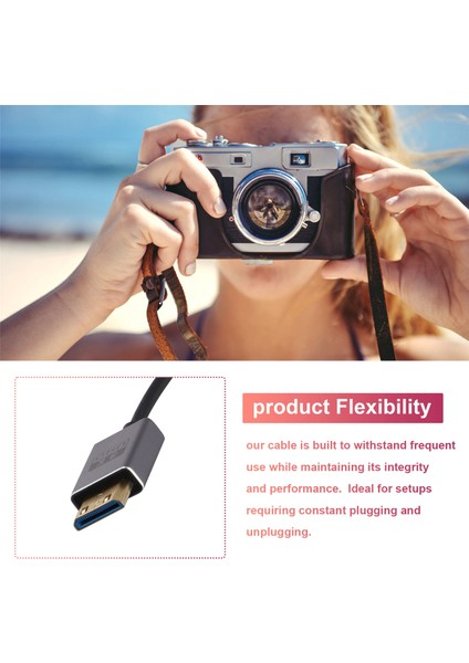 Dijital Kamera Mini HDMI Uyumlu Kablo 8k 60Hz Hat Kamera Için 8k Mini Od2.5mm Hd 2.1 Kablo 0.3ma (Yurt Dışından)