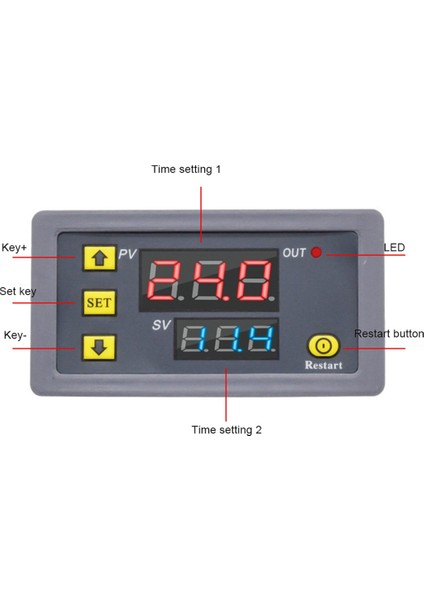 Dijital Zaman Geciktirme Rölesi LED Ekran Döngüsü Zamanlayıcı Kontrol Anahtarı Ayarlanabilir Zamanlama Rölesi Zaman Geciktirme Anahtarı AC110-220V (Yurt Dışından) indirimleri