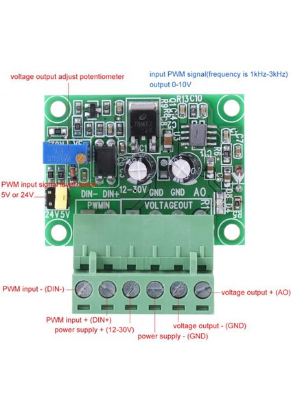 1-3khz Pwm 0-10V Sinyal Voltaj Dönüştürücü Modülü Dijital Analog Kart Voltaj Dönüştürücü Dönüşüm Araçları (Yurt Dışından)