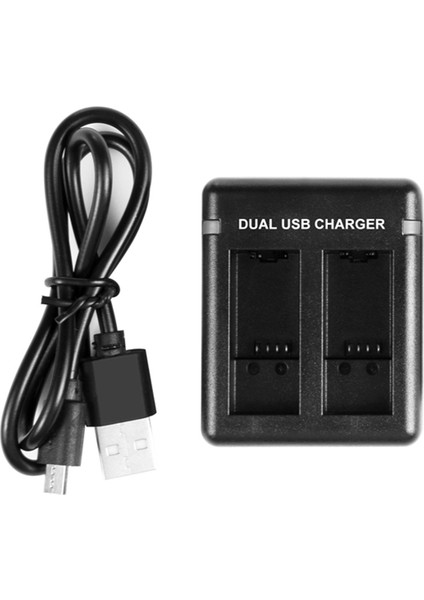 Gopro HERO11 Siyah / Hero9 Siyah / HERO10 USB Çift Bağlantı Noktası Yuvası Çift Pil Şarj Cihazı Siyah Aksiyon Kamera Aksesuarı (Yurt Dışından)