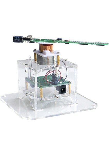 Düz Dönme LED Nokta Matris Ekran Dıy Kiti 51 Tek Çipli Mikrobilgisayar Kaynak Dıy Parçaları, Indirici Yok (Yurt Dışından)