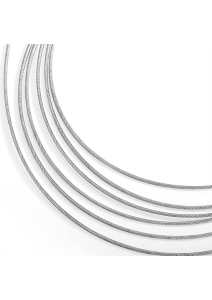 1/16 Inç x 500 Feet Tel Halat Kablo, Dış Mekan Çamaşır Ipi Için Örgülü Tel Örgülü Halat Uçak Kablosu, Kafes, (Yurt Dışından) fırsatları