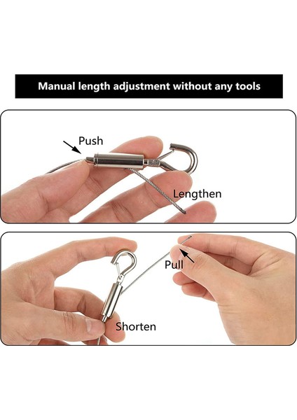 6 Adet Ayarlanabilir Resim Asma Teli, Kancalı 2m x 1.5mm Resim Teli, Paslanmaz Çelik Resim Teli Asma Kiti (Yurt Dışından) indirimleri