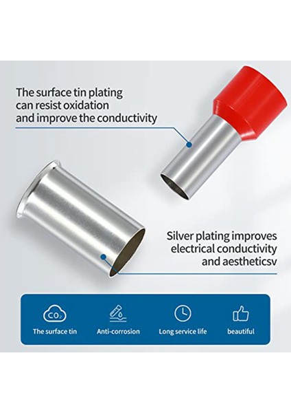 998PCS Tel Yüksük Seti Bakır Sıkma Terminalleri Yalıtımlı Pin Kordon Uç Konnektörleri (Yurt Dışından) fırsatları