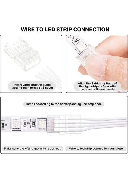 32.8ft Rgb Uzatma Kablosu Tel Kablosu 4 Pin, 10 mm LED Işık Şeridi Konektörleri, LED Rgb Şerit Işığı Için (Yurt Dışından) fırsatları
