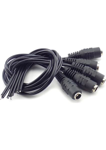 10 Adet 5.5x2.1 Fiş Dc Dişi Kablo Tel Konnektörü 3528 5050 LED Şerit Işık Için (Yurt Dışından)