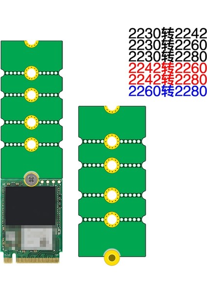 Ngff Nvme M.2 Genişletilmiş Braket 2230 - 2242/2260/2280, 2242 - 2280, 2260 - 2280 Transfer Adaptörü Genişletme Raf Kartı (Yurt Dışından)