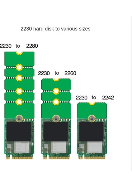 Ngff Nvme M.2 Genişletilmiş Braket 2230 - 2242/2260/2280, 2242 - 2280, 2260 - 2280 Transfer Adaptörü Genişletme Raf Kartı (Yurt Dışından)