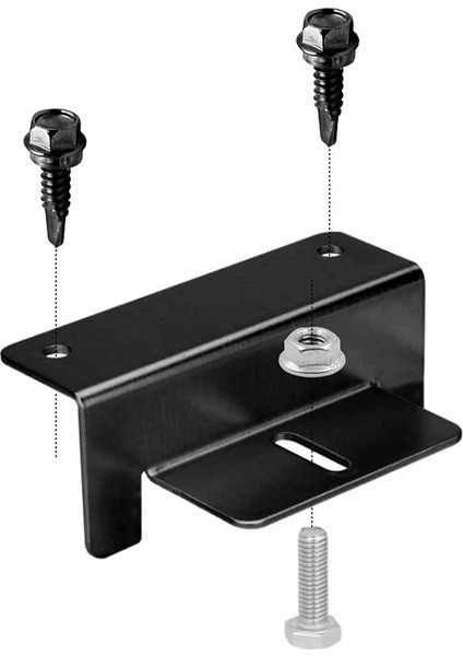 Güneş Paneli Montajı Z Braketi Güneş Enerjisi Paneli Braketleri Rv, Tekne, Karavanlar Için Çatı Güneş Paneli Tutucu, 4 Paket, Siyah (Yurt Dışından) modelleri