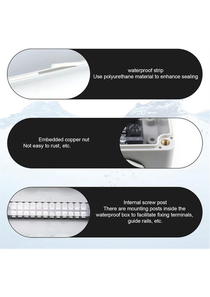 IP66 Su Geçirmez Bağlantı Kutusu 2 Giriş 4 Çıkış Su Geçirmez Elektrik Kutusu Çap 4-8 mm Kablo Için (Yurt Dışından) modelleri