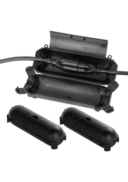 4'lü Paket Açık Hava Uzatma Kablosu Güvenlik Kılıfı, Hava Koşullarına Dayanıklı Elektrik Bağlantı Kutusu, Ayarlanabilir Bölme, Koruma (Yurt Dışından)