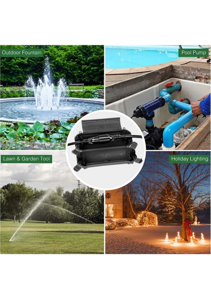 4'lü Paket Açık Hava Uzatma Kablosu Güvenlik Kılıfı, Hava Koşullarına Dayanıklı Elektrik Bağlantı Kutusu, Ayarlanabilir Bölme, Koruma (Yurt Dışından) indirimleri