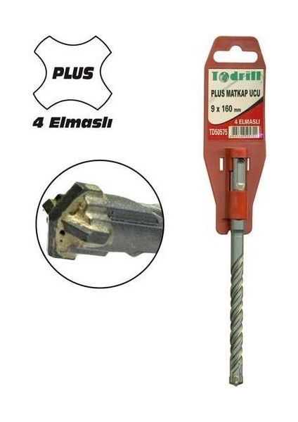 TD50647 11X160 Sds Plus 4 Elmaslı Matkap Ucu