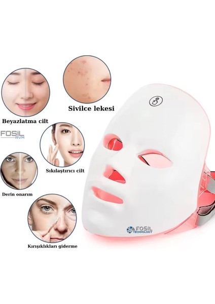 "7 Renkli Foton Güzellik Maskesi – Cilt Yenileme ve Canlandırma"