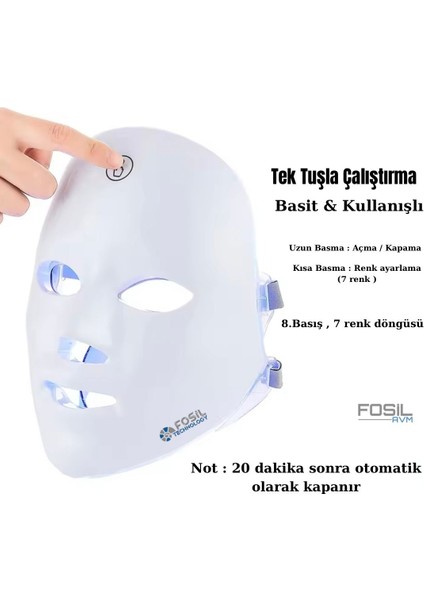 "7 Renkli Foton Güzellik Maskesi – Cilt Yenileme ve Canlandırma" fiyatları