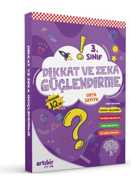 3. Sınıf Dikkat ve Zeka Güçlendirme 3'lü Set Kolay, Orta, Zor Seviye