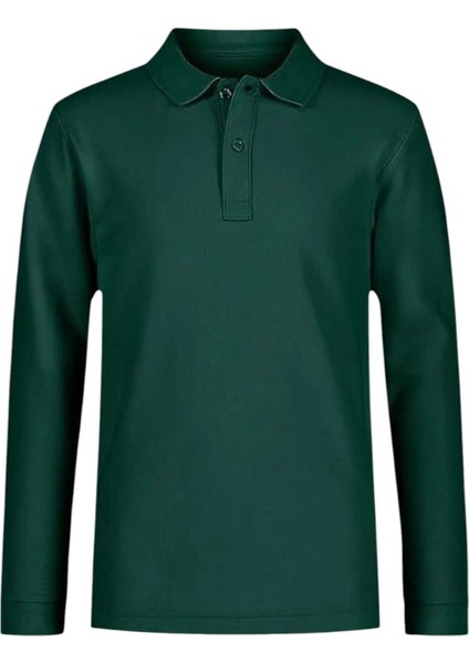 Erkek Çocuk Uzun Kol Pamuklu Polo Yaka T-Shirt Günlük ve Okul Uniforma Okul T-Shirt modelleri