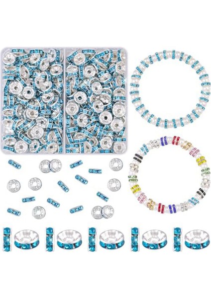 720 Adet 8mm Ara Boncuk 12 Renk Rondelle Ara Boncuk Kutusu (Yurt Dışından)