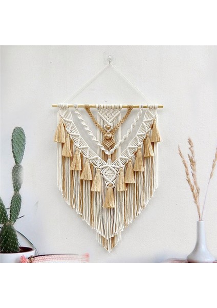 Duvara Asılan Süs Boho El Sanatları Dekorasyon Muhteşem Goblen Haki (Yurt Dışından) fiyatları