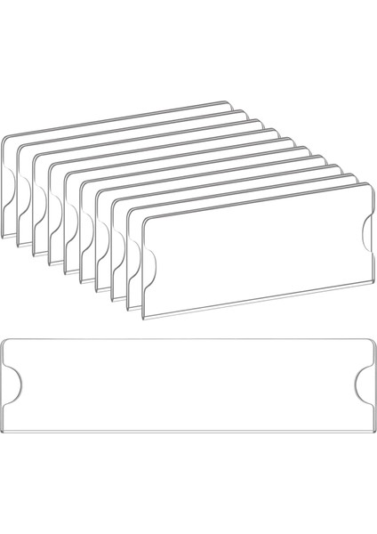 Akrilik Isim Plakası Tutucu Premium 2x8 Inç (Yurt Dışından)