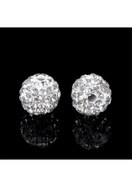 200 Adet 10MM Beyaz Yapay Elmas Boncuklar Bilezik Disko Topları Boncuklar (Yurt Dışından) fırsatları