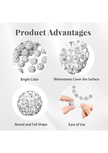 200 Adet 10MM Beyaz Yapay Elmas Boncuklar Bilezik Disko Topları Boncuklar (Yurt Dışından) indirimleri
