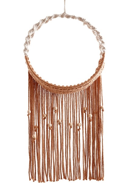 Makrome Duvar Dekoru Tutucu, Boho Asılı Dokuma Sanat Rafı (Yurt Dışından)