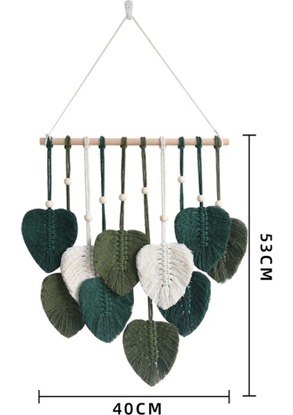 Boho Makrome Duvar Dekoru, Duvara Asılan Dokuma Yapraklar Püsküller Goblen, A (Yurt Dışından) fiyatları